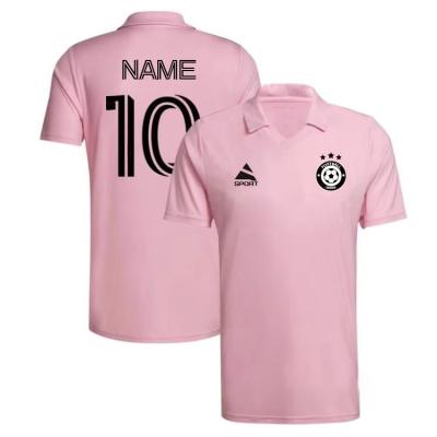 China Pink Thai Quality Football Shirts Soccer Jersey Customized Logo Printing OEM/ODM for sale