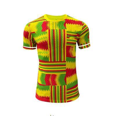 中国 Durable Africa Cup Player Version Jersey Permeable Orange Yellow White Color 販売のため