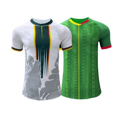 中国 Mali & Ivory Coast Fan Edition Jerseys Permeable Quick Dry White Green Blue Color 販売のため