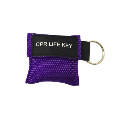 China Bag Keychain Cpr Mask With Gloves Promotional Gift Cpr Face Shield Cardiopulmonary for sale