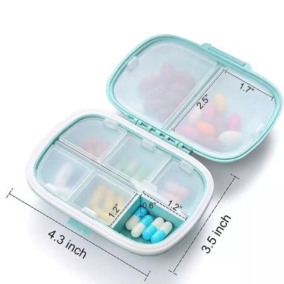China Wholesale 8 compartments pill box folding pill container weekly medicine case Te koop