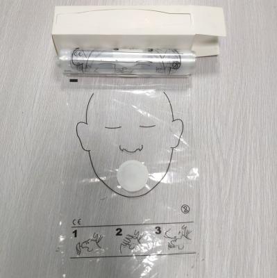 China Cpr Face Mask One Way Valve Disposable Uses First Aid Training Keyring Cover Roll for sale