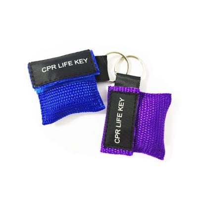 China CPR Face Shield Key Chain Pouch Mouth to Mouth Rescue for sale