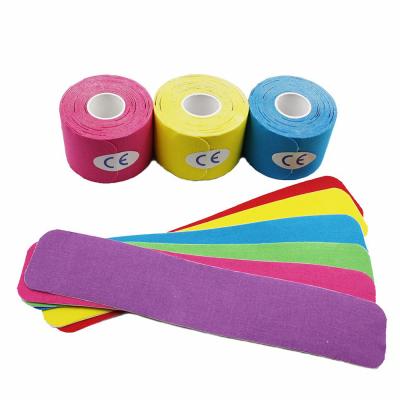China Medical Sports Wrap Bandage Tape Waterproof Kinesiology Precut Muscle Tape 5cm for sale
