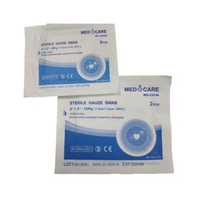 중국 Sterile Gauze Swab for  first aid kit sterile cotton swabs for hospital and home care 판매용