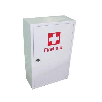 China Compartment Medical Emergency First Aid Medical Storage Cabinets Tin Box Medical Metal Box Case zu verkaufen