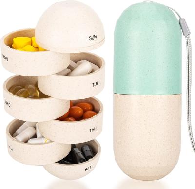 China Cute Pill Organizer 7 Day, Weekly Pill Cases Box Waterproof MoistureProof,Travel Weekly Pill Box Case Portable Design to Hold Vi Te koop