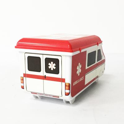 China Car Shape Medical Vehicle First Aid Kit Box Children Travel Creative Ambulance 23cm for sale