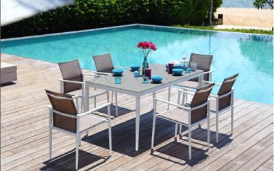 China Patio furniture aluminum dinning table-15019 for sale