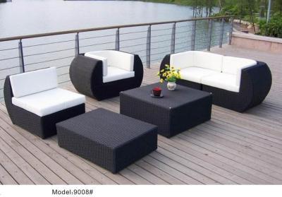 China 5pcs garden wicker sofa furniture with loveseat ottoman -9008 for sale