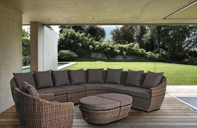 China jardín al aire libre sofa-YS5745 de los muebles del sofá seccional modular al aire libre del metal de 7 pedazos en venta