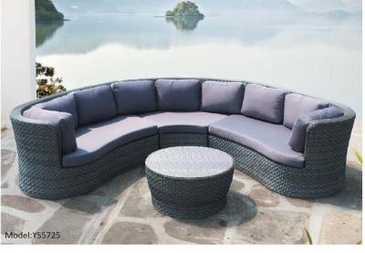 China 4 piece -Half round rattan outdoor furniture sofa with coffee table egg shape sofa -YS5725 for sale