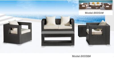 China 4piece -Rattan wicker Outdoor Patio garden loveseat club chair Sofa Set furniture  -9005B for sale