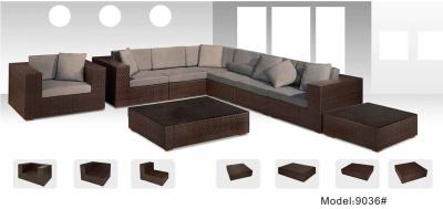 China 9piece -Commercial modular sofa furniture star hotel sofa & chairs lobby furniture / public furniture rattan sofa  -9036 for sale
