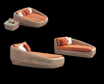 China Outdoor rattan furniture rattan double daybed with 2 single daybeds---6085 for sale