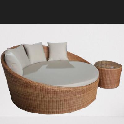 China Foshan factory direct synthetic rattan material outdoor daybed swimming pool daybed hotel Beach Daybed---6011 for sale