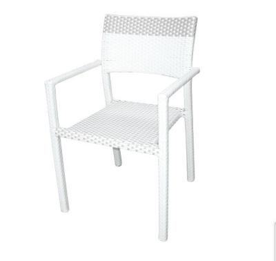 China White PE rattan wicker salon chair outdoor plastic gym chair aluminum frame garden colorful chair---YS5675 for sale