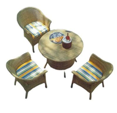 China Outdoor furniture set wicker rattan dining set patio furniture set cafe furniture dining table with chair---8033 en venta
