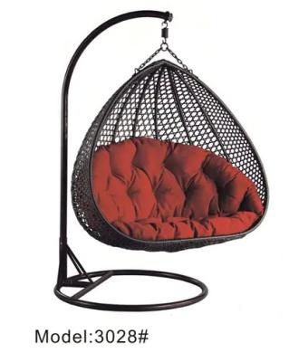 China Living room furniture rattan wicker resin swing bed chair love swings---3028 en venta