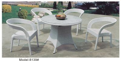 China 5pcs fashional white wicker dining set -8139 for sale