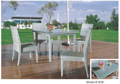 China 4pcs armless dining chairs with sturd table-8163 for sale