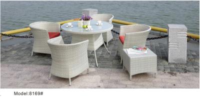 China 6pcs outdoor dining set with 4pcs chairs 1 ottoman-8169 for sale