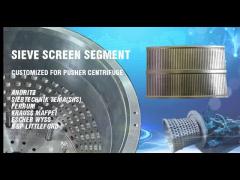 Salt Pusher Centrifuge Machine Sieve Screen Segment