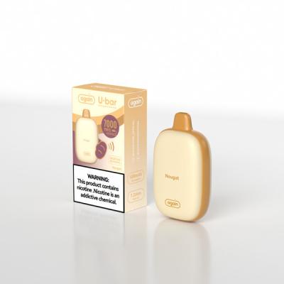 Chine 30mg Nic Rechargeable Disposable Vape 7000 souffle barre de saveur du nougat 14ml à vendre