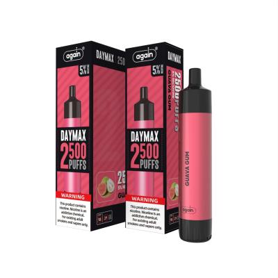 Chine 2500 coups bouche de 1,2 ohms à Lung Vape, cigarette de MTL E de sel de nicotine de la gomme 5% de goyave à vendre