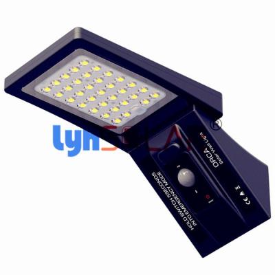 China IP65 Waterproof Motion Sensor Solar Led Light Lamp With 34pcs High Bright Leds for sale