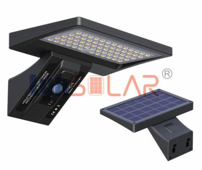 China Black Motion Sensor Solar Deck Lights 5W 3000K CCT For Garden Decorative Lighting for sale