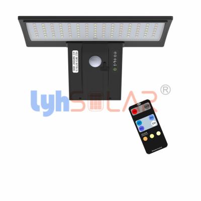 China Outdoor Solar Sensor Wall Lights Black 4.2W ABS And PC Anti Corrosion Interaction Wall Lamp for sale
