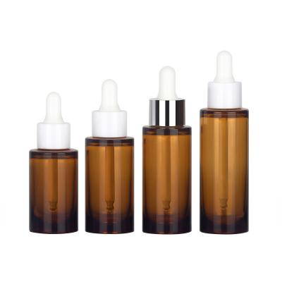 China OEM ODM 50ml Cosmetic Dropper Bottle Amber Essential Oil Bottle Packaging for sale