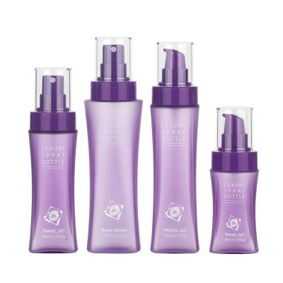 China Purple Cosmetic Spray Bottle , Luxury Airless Empty Spray Bottle 200ml for sale