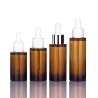 China Oil Cosmetic Dropper Bottle 1oz Capacity Hot Stamping Surface for sale