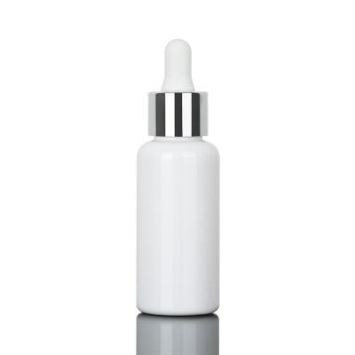 China Silver Cosmetic Dropper Bottle 50ml For Essential Oil 34mm Diameter for sale