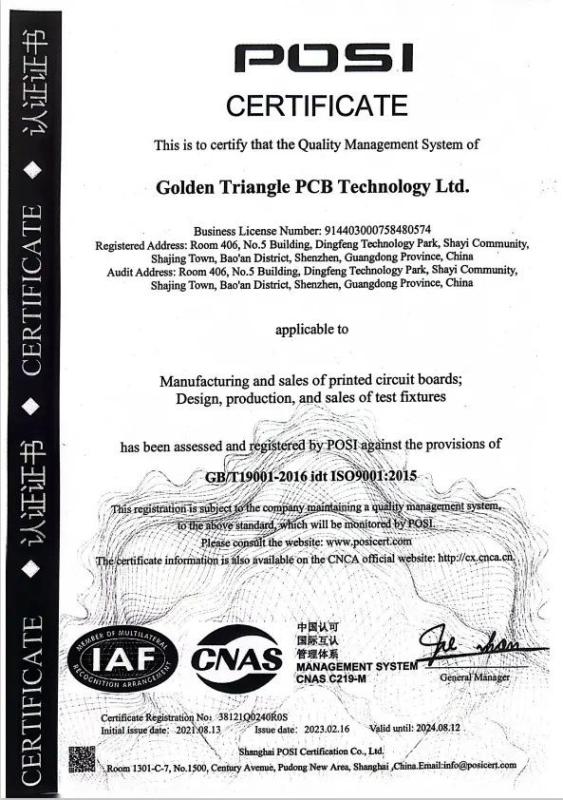 GB/T19001-2016 idt ISO19001:2015 - Golden Triangle Group Ltd