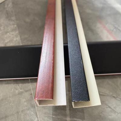 China Fireproof Decorative SPC Flooring Square Profile Skirting 15mm for sale