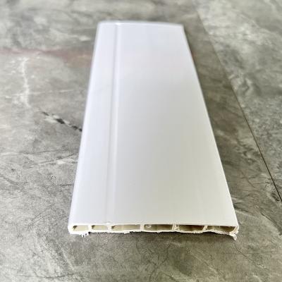 China Waterproof 150mm Pvc Skirting Board Decorative For Sophisticated Interiors for sale