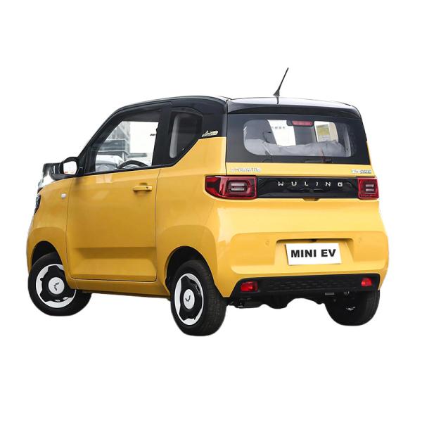 Quality China Mini Car 4 Seater Hatchback 3 Door Electric Car Pure Yellow for sale