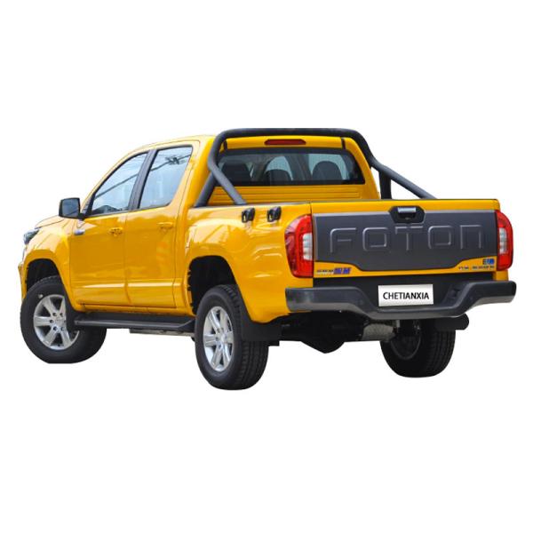 Quality 4x4 Used Electric Pickup Trucks 5 Seat Yellow With EPS Steering System for sale