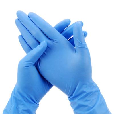 China Blue Medical Disposable Examination Nitrile Gloves Power Free Powered Latex Free for sale