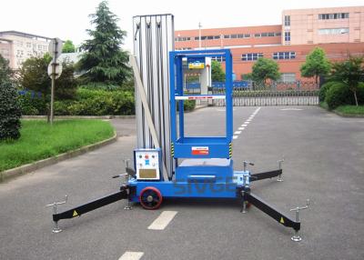 China Aluminium Alloy Single Mast Lift Hydraulic Elevating Platform With 10 M Working Height for sale