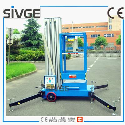 China Electrical Aluminum Work Platform 8m Working Height For Indoor / Outdoor Aerial Works for sale