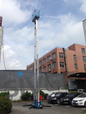 Chine Couleur bleue de plate-forme de travail aérien d'alliage d'aluminium de 14 mètres pour le nettoyage de vitres à vendre