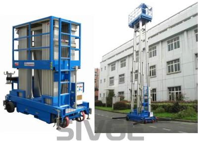 China Four Mast Two Men Aerial Work Platform With 8m Working Height 480 Kg Load Capacity for sale