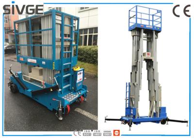 China Aluminum Alloy Multi Mast Aerial Work Platform 14m Height With 200 kg Load for sale