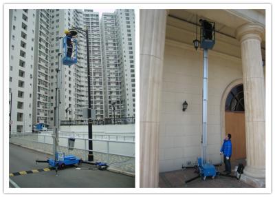 China Office Buildings Personnel Lift Platform , 160kg Rated Load Electric Ladder Lift for sale
