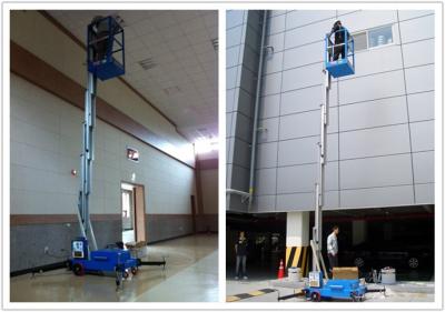 China Electric Aerial Order Picker 10 Meter Platform , Aluminum Alloy Hydraulic Aerial Lift for sale