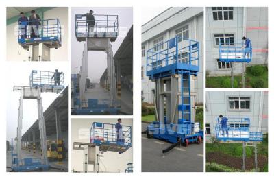 China Cuatro hombres del palo dos trabajan la capacidad de carga de aluminio de la altura 480kg de la plataforma de trabajo los 8m en venta